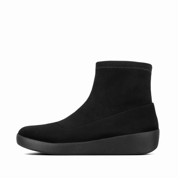 Fitflop Olivia Faux Suede Ankle Boots Black Womens - South Africa (BNYA08759)